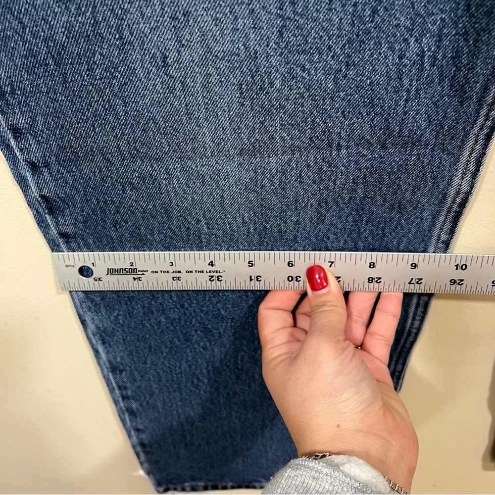 NWT Levi's Ribcage straight jeans in a blue wash low loose low rise size 25X32 - Picture 4 of 8